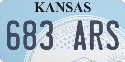 KS license plate 683ARS