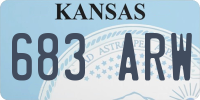 KS license plate 683ARW
