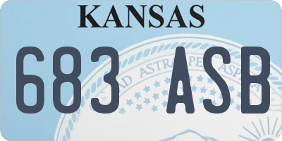 KS license plate 683ASB