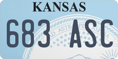 KS license plate 683ASC
