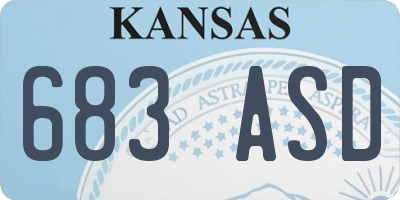 KS license plate 683ASD