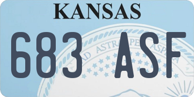 KS license plate 683ASF