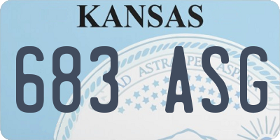 KS license plate 683ASG