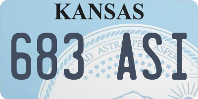 KS license plate 683ASI