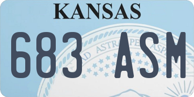 KS license plate 683ASM