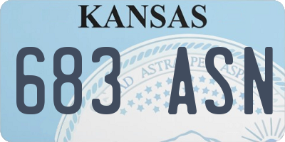 KS license plate 683ASN