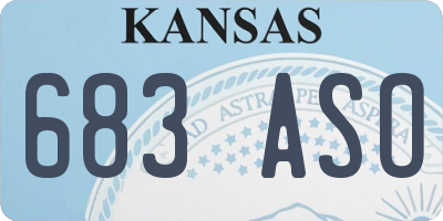 KS license plate 683ASO