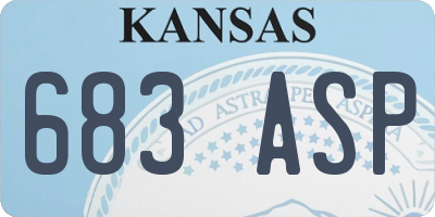 KS license plate 683ASP