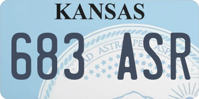 KS license plate 683ASR