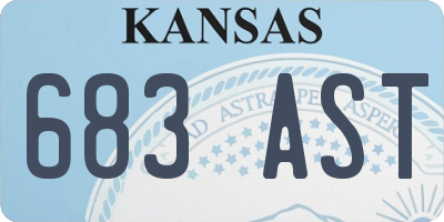 KS license plate 683AST