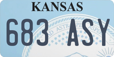 KS license plate 683ASY