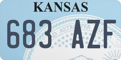 KS license plate 683AZF