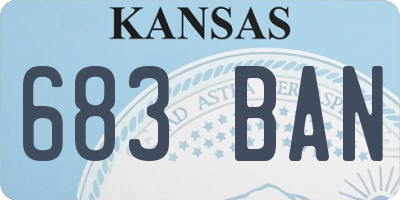 KS license plate 683BAN