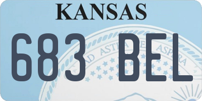 KS license plate 683BEL