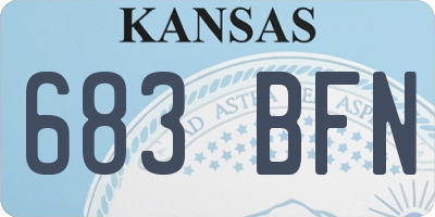 KS license plate 683BFN