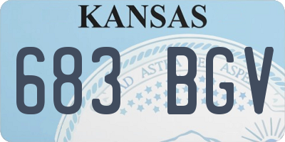 KS license plate 683BGV