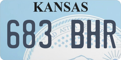 KS license plate 683BHR