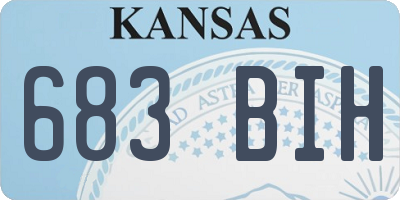 KS license plate 683BIH