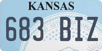 KS license plate 683BIZ
