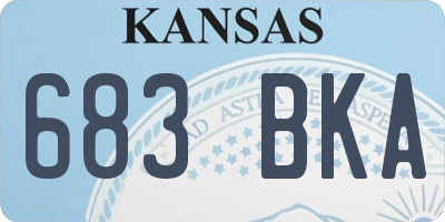 KS license plate 683BKA