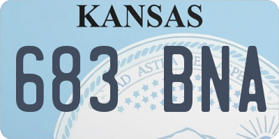 KS license plate 683BNA