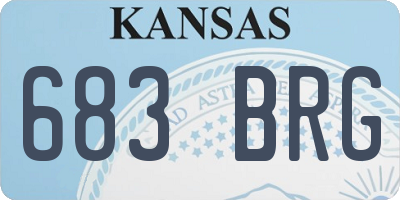 KS license plate 683BRG