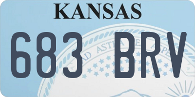 KS license plate 683BRV