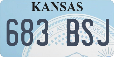 KS license plate 683BSJ