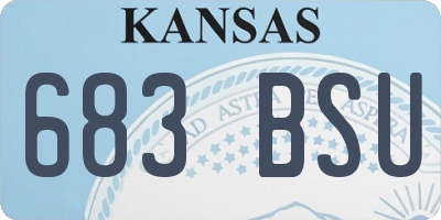 KS license plate 683BSU