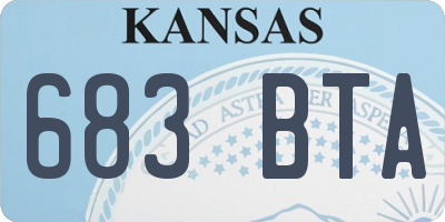 KS license plate 683BTA