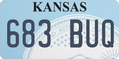 KS license plate 683BUQ