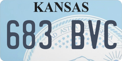 KS license plate 683BVC