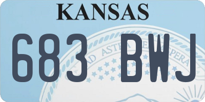 KS license plate 683BWJ