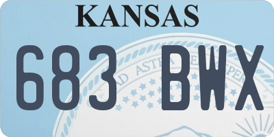 KS license plate 683BWX