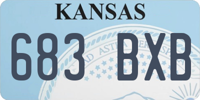 KS license plate 683BXB