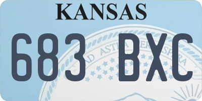 KS license plate 683BXC