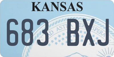 KS license plate 683BXJ