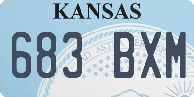 KS license plate 683BXM
