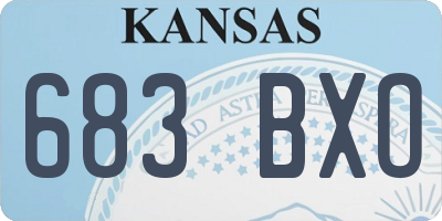 KS license plate 683BXO