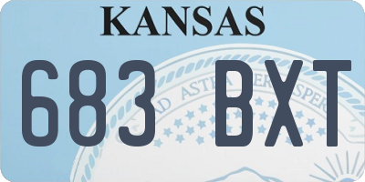 KS license plate 683BXT