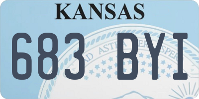 KS license plate 683BYI