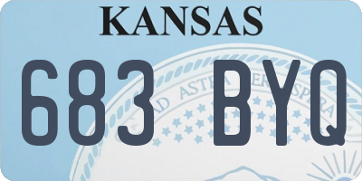 KS license plate 683BYQ