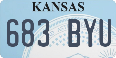 KS license plate 683BYU