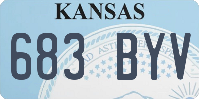 KS license plate 683BYV