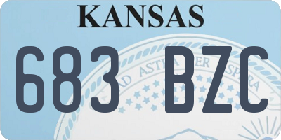 KS license plate 683BZC