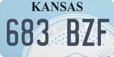 KS license plate 683BZF