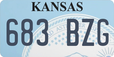 KS license plate 683BZG