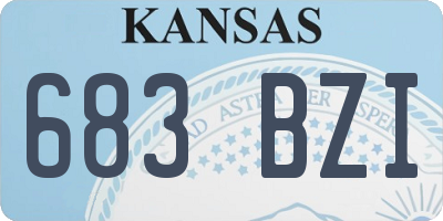 KS license plate 683BZI