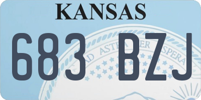 KS license plate 683BZJ