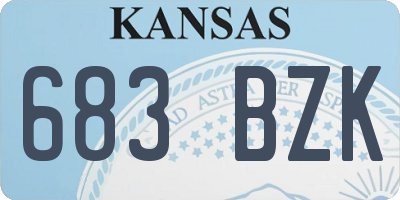 KS license plate 683BZK